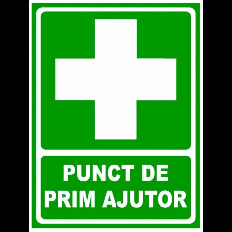 Indicator pentru punct de prim ajutor